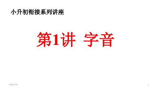 六年级下册语文课件-小升初衔接性讲解与训练(部编版)(共19张PPT)