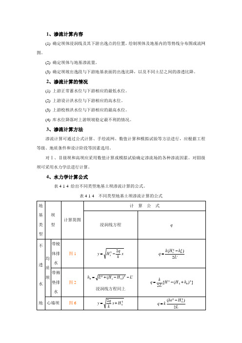 土坝3 渗流计算方法
