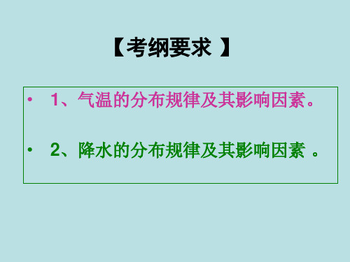 一轮第二章第3讲1.3.4 影响降水因素及等降水量线图的判读