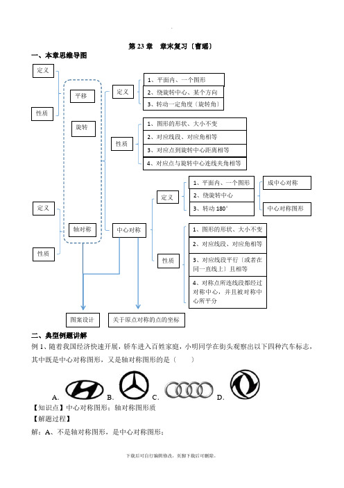 人教版数学九年级上册第二十三章《章末复习》名师教案