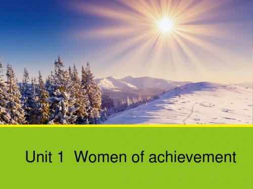 【英语】Unit 1《Section One Warming up,Pre-reading and reading》课件(人教版必修4)2