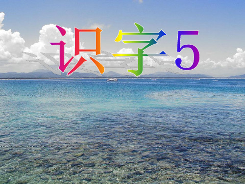 教学课件：苏教版一年级上册识字5