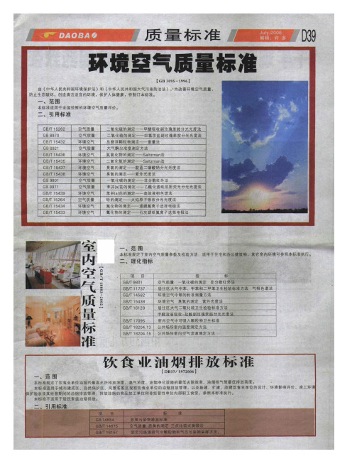 饮食业油烟排放标准[DB37／5972006]