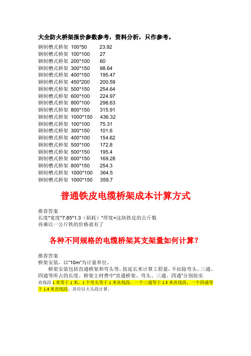 电缆桥架知识
