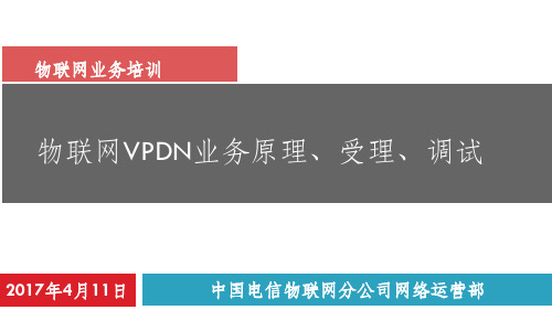 中国电信产品维护经理认证体系教材 物联网vpdn业务原理 受理 调试