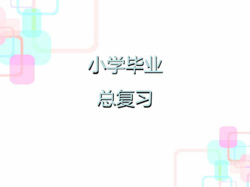 六年级下册数学毕业总复习课件第一章数的认识第一课时人教新课标