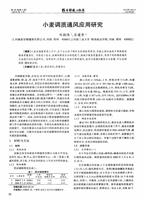 小麦调质通风应用研究