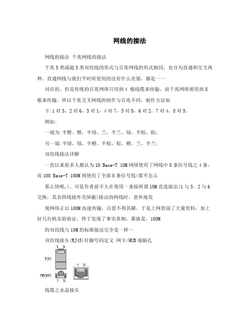网线的接法