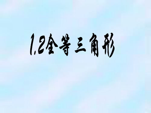 苏科版八年级数学上册《全等三角形》课件(共16张PPT)