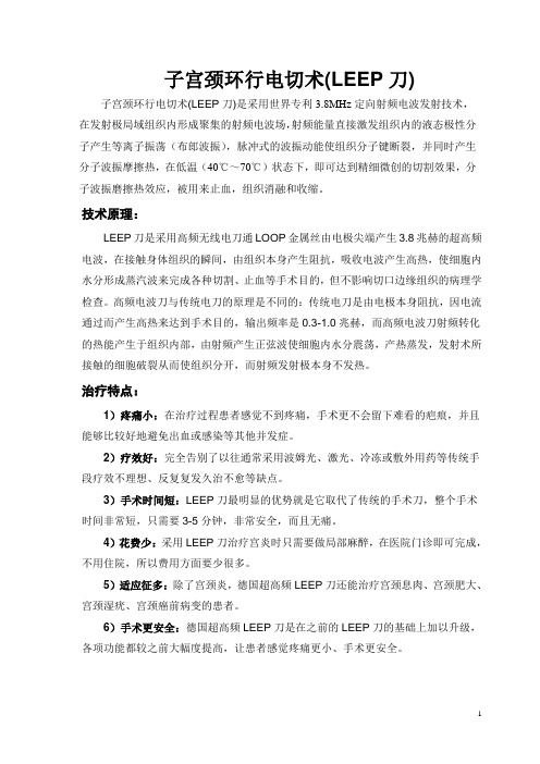 子宫颈环行电切术(LEEP刀)
