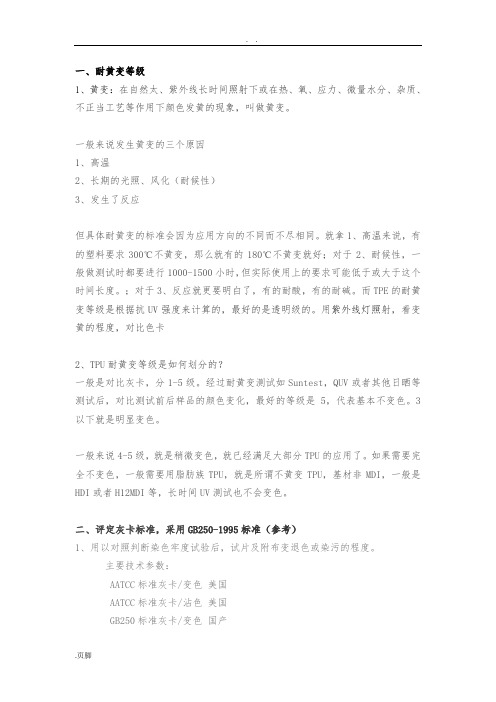 耐黄变等级(DOC)