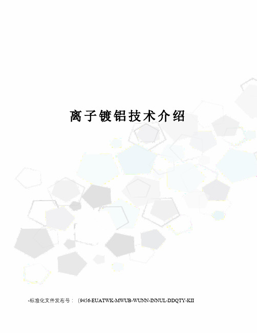 离子镀铝技术介绍