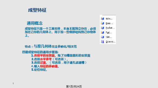 简单明白的NXUG软件中的成型特征PPT课件