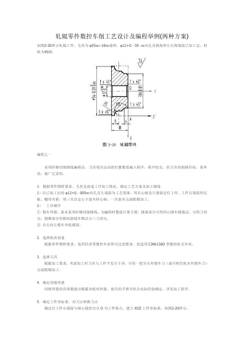 轧辊零件数控车削工艺设计及编程举例
