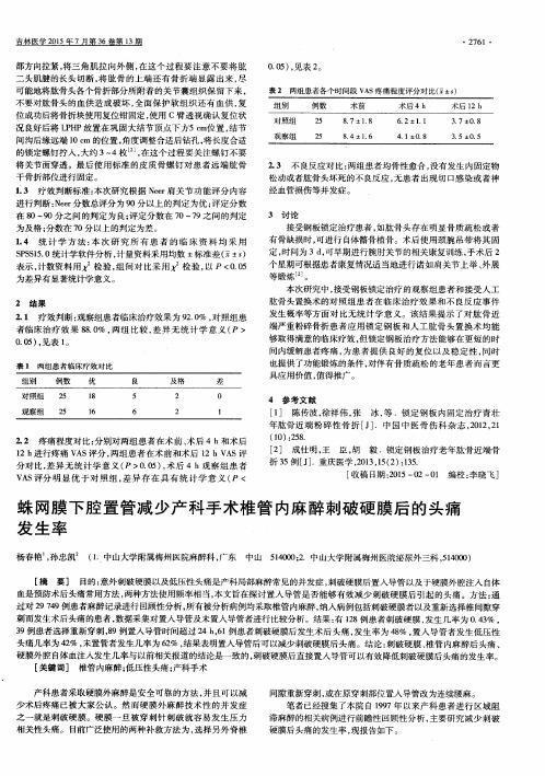 蛛网膜下腔置管减少产科手术椎管内麻醉刺破硬膜后的头痛发生率