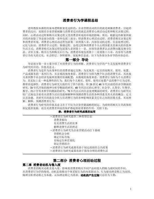 消费者行为学课程总结 -