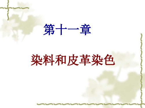 第十一章 染料和皮革染色