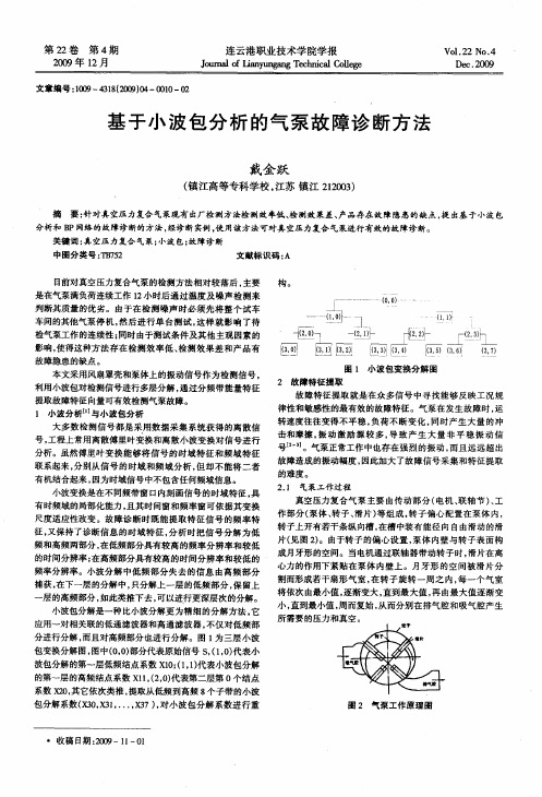 基于小波包分析的气泵故障诊断方法