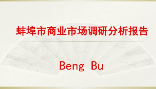 蚌埠市商业市场调查报告