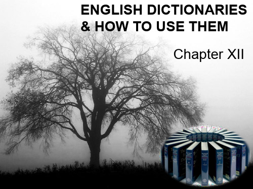 英语词汇学chaper12 Dictionary