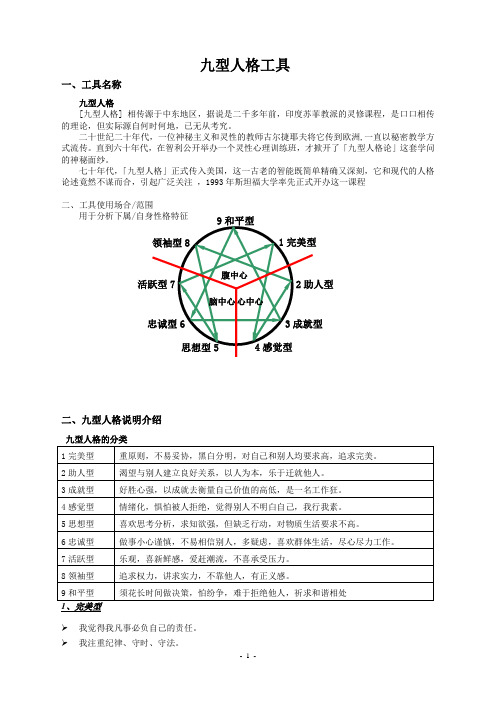 九型人格工具