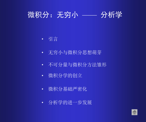 微积分：无穷小—分析学