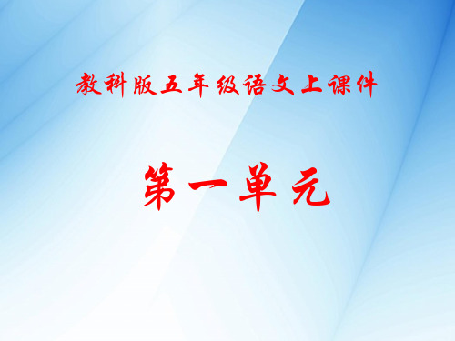 教科版五年级科学上册课件全册