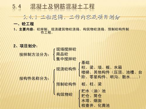 砼及钢筋砼工程)