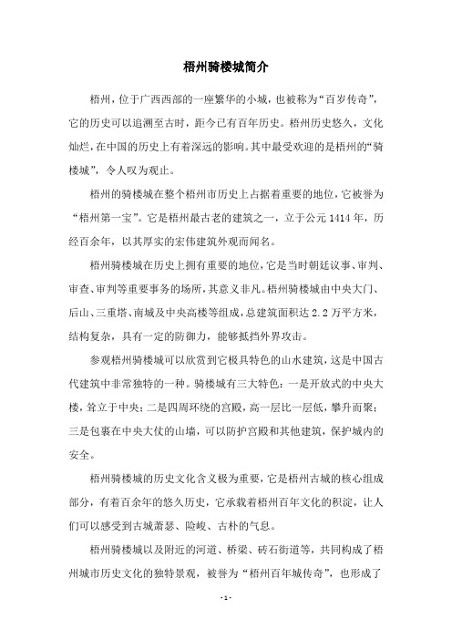 梧州骑楼城简介