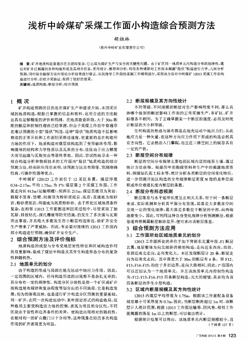 浅析中岭煤矿采煤工作面小构造综合预测方法