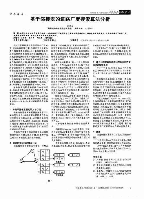 基于邻接表的进路广度搜索算法分析