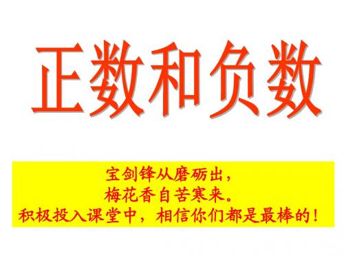 沪科版七年级数学上册课件1-1正数和负数第一课时(15张PPT)