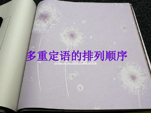 多重定语的排序