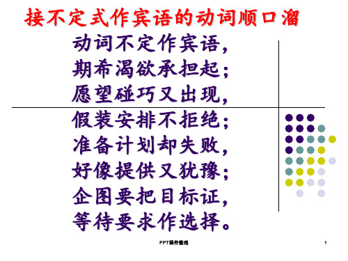 不定式详解及顺口溜