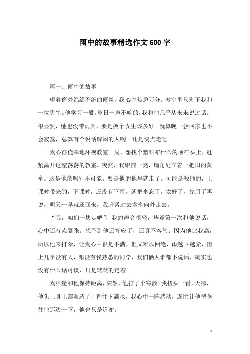 雨中的故事精选作文600字