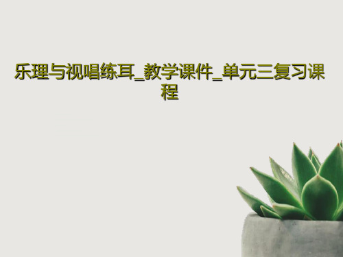 乐理与视唱练耳_教学课件_单元三复习课程PPT共32页