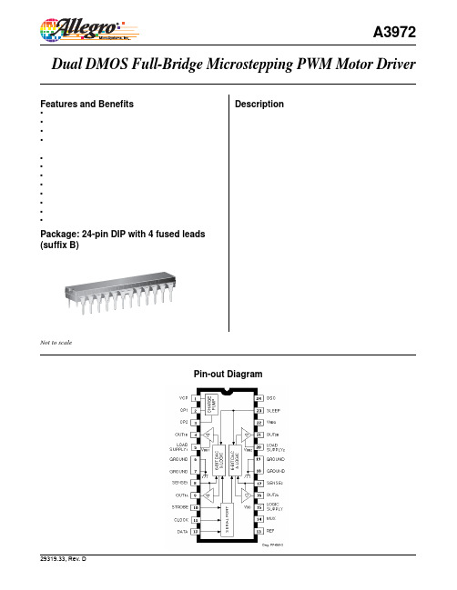 A3972微步电机驱动器说明书