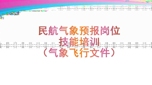 民航预报岗位技能培训(气象飞行文件)