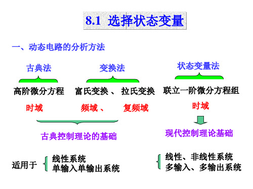 8.1 选择状态变量