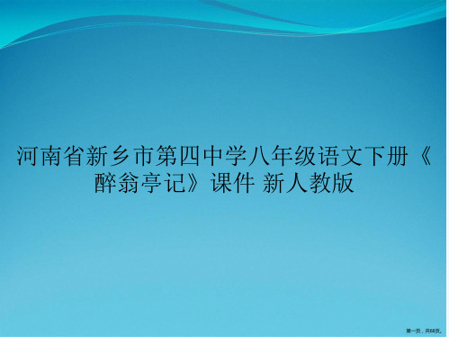 河南省新乡市第四中学八年级语文下册《醉翁亭记》课件 新人教版