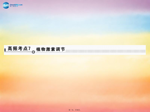 高考生物二轮专题复习 体系通关强化练 突破选择题11个高频考点 考点7 植物激素调节课件