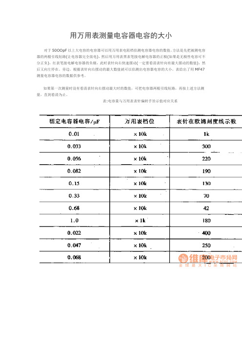 电容测量方法