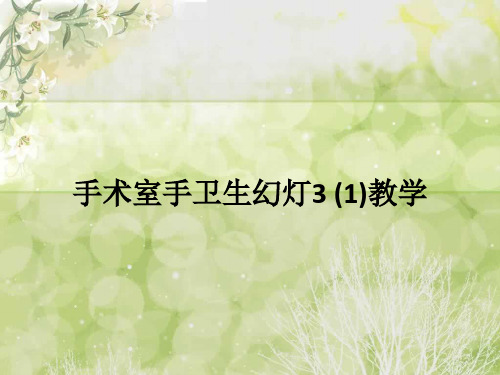 手术室手卫生幻灯3 (1)ppt课件
