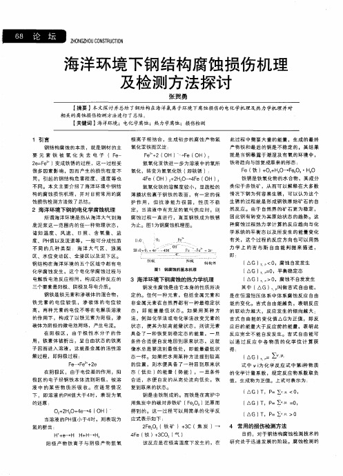 海洋环境下钢结构腐蚀损伤机理及检测方法探讨