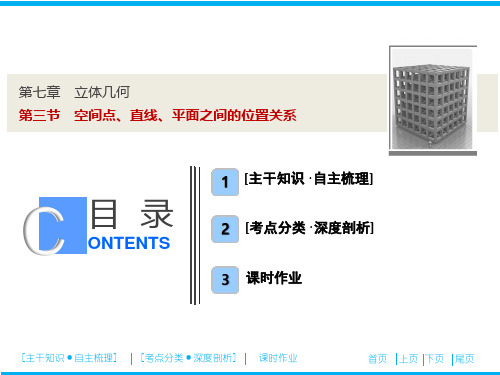 高三数学精品课件：空间点、直线、平面之间的位置关系