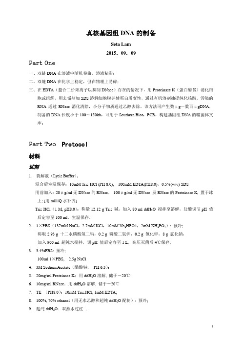 真核基因组DNA的制备(final)