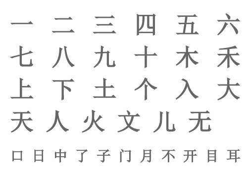 宝宝识字表、幼儿园生字表、-可下载打印