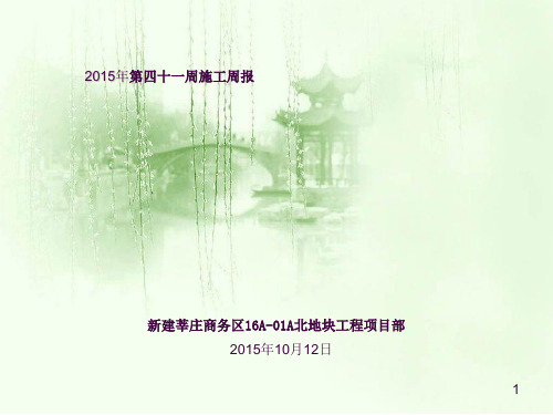 莘庄项目2015年10月份第四十一周施工周报ppt课件