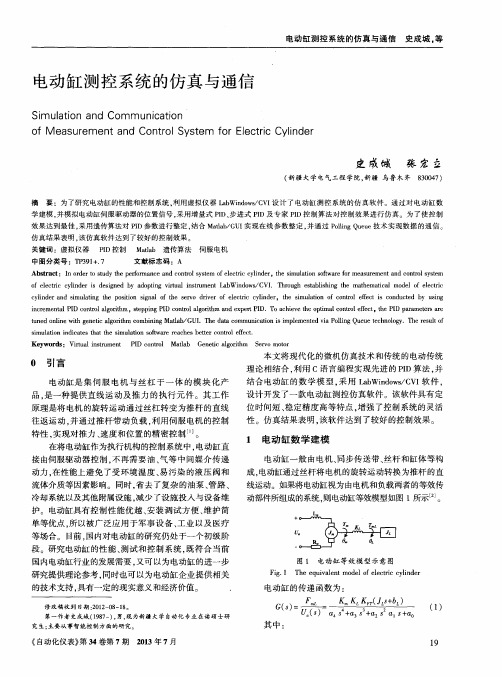 电动缸测控系统的仿真与通信