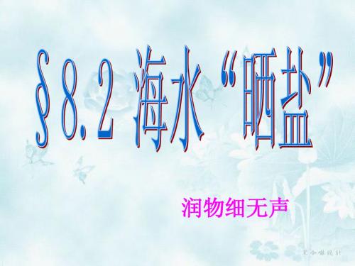 §8.2 海水“晒盐”